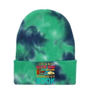 Its A Good Day To Read Book Funny Library Reading Lovers Tie Dye 12in Knit Beanie