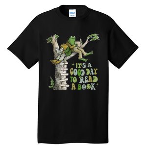 ItS A Good Day To Read A Book Retro Funny Frog Toad Tank To Tall T-Shirt