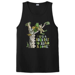 ItS A Good Day To Read A Book Retro Funny Frog Toad Tank To PosiCharge Competitor Tank