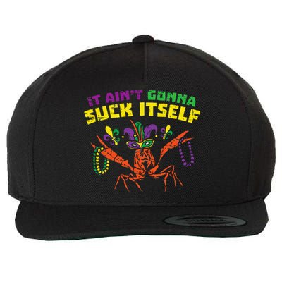 It Aint Gonna Suck Itself Crawfish Funny Mardi Gras Gift Wool Snapback Cap