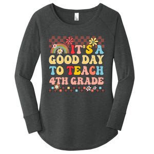 It's A Good Day To Teach Fourth Grade Groovy Teacher Women's Perfect Tri Tunic Long Sleeve Shirt