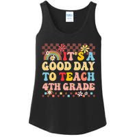 It's A Good Day To Teach Fourth Grade Groovy Teacher Ladies Essential Tank