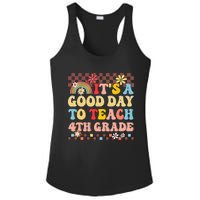 It's A Good Day To Teach Fourth Grade Groovy Teacher Ladies PosiCharge Competitor Racerback Tank