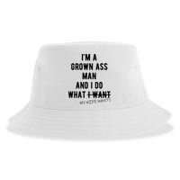 Im A Grown Ass Man What I Do What My Wife Wants Funny Sustainable Bucket Hat