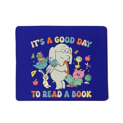Its A Good Day To Read Book Lover Cute Pig And Elephant Mousepad
