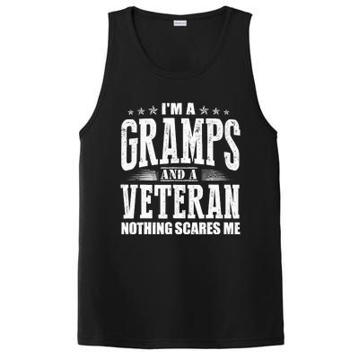 IM A Gramps And A Veteran Nothing Scares Me Funny Dad Gifts PosiCharge Competitor Tank