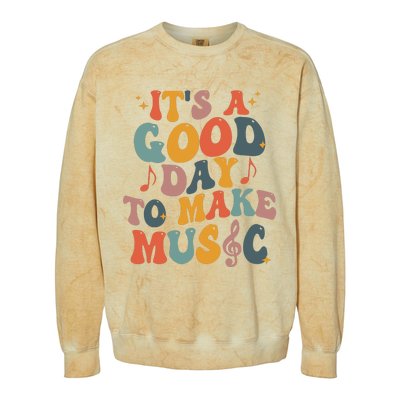 Its A Good Day To Make Music Teacher Colorblast Crewneck Sweatshirt