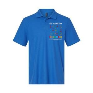 It's A Good Day To Do Math Happy 100 Days Of School Smarter Gift Softstyle Adult Sport Polo