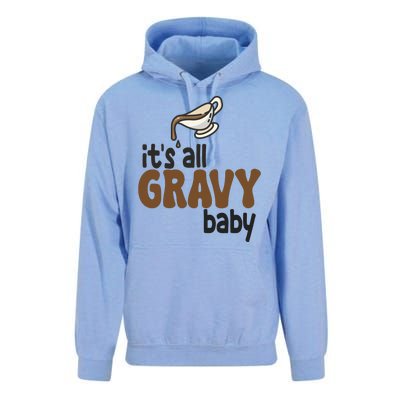 Its All Gravy Baby Funny Thanksgiving Unisex Surf Hoodie