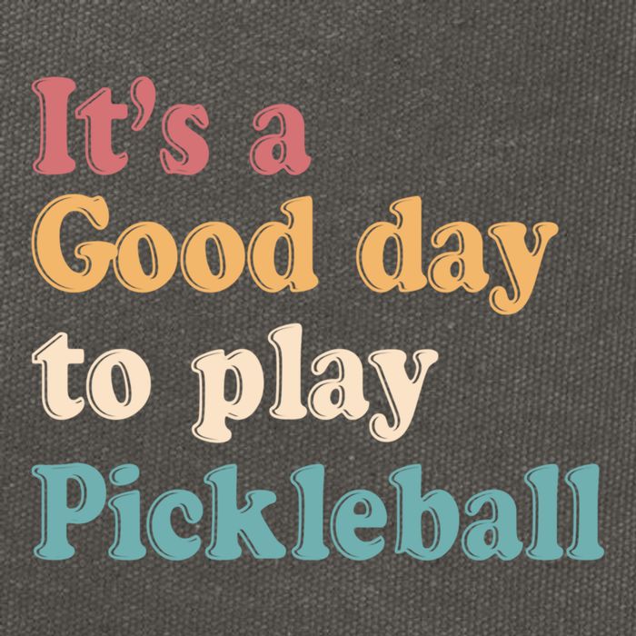 ItS A Good Days To Play Pickleball Lover Paddleball Sports Gift Cotton Canvas Backpack