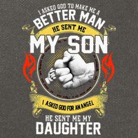 I Asked God To Make Me A Better Man He Sent Me My Son Cotton Canvas Backpack