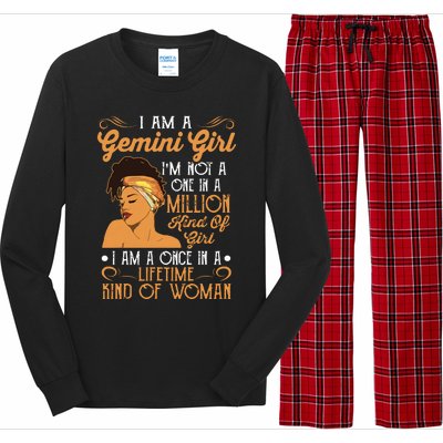 Im A Gemini Girl Black Women Gemini Girl Long Sleeve Pajama Set