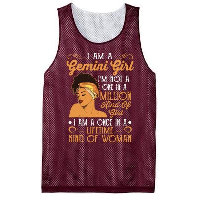 Im A Gemini Girl Black Women Gemini Girl Mesh Reversible Basketball Jersey Tank