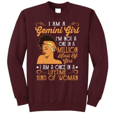 Im A Gemini Girl Black Women Gemini Girl Tall Sweatshirt