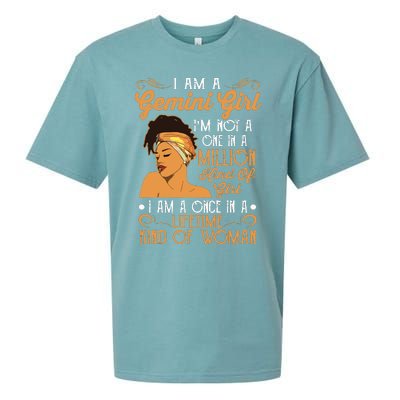 Im A Gemini Girl Black Women Gemini Girl Sueded Cloud Jersey T-Shirt