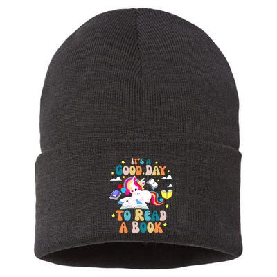 ItS A Good Day To Read Book Day Costumes Bookworm Sustainable Knit Beanie