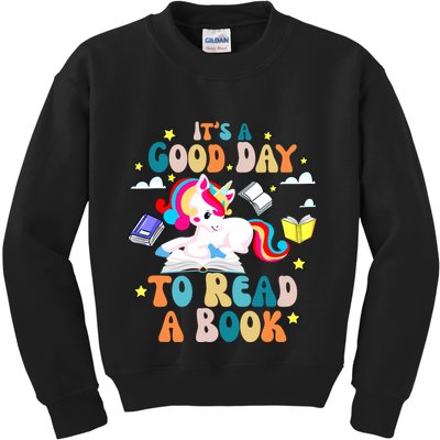 ItS A Good Day To Read Book Day Costumes Bookworm Kids Sweatshirt