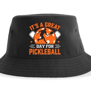 It's A Great Day For Pickleball Funny Pickleball Sustainable Bucket Hat