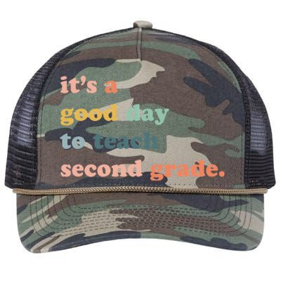 It's A Good Day To Teach Second Grade, 2nd Grade Teacher Retro Rope Trucker Hat Cap