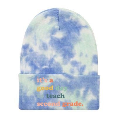 It's A Good Day To Teach Second Grade, 2nd Grade Teacher Tie Dye 12in Knit Beanie