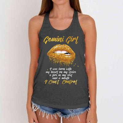 Im A Gemini Girl Funny Birthday For Women Women's Knotted Racerback Tank