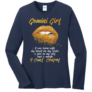 Im A Gemini Girl Funny Birthday For Women Ladies Long Sleeve Shirt