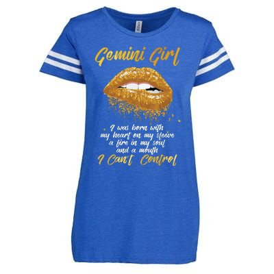 Im A Gemini Girl Funny Birthday For Women Enza Ladies Jersey Football T-Shirt