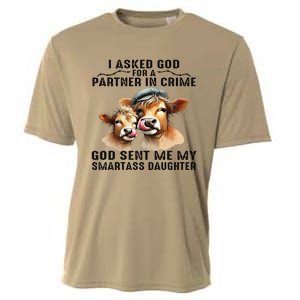 I Asked God Partner In Crime He Sent Me My Smartass Daughter Gift Cooling Performance Crew T-Shirt