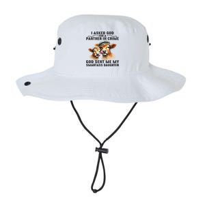 I Asked God Partner In Crime He Sent Me My Smartass Daughter Gift Legacy Cool Fit Booney Bucket Hat