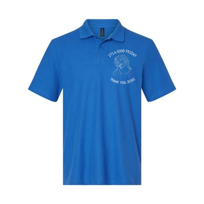 It's A Good Friday Thank You Jesus Easter Christian Church Cool Gift Softstyle Adult Sport Polo