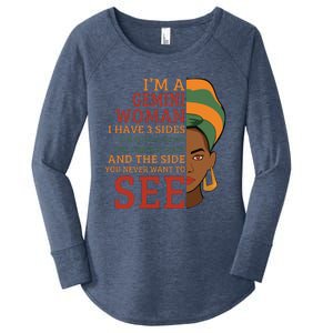 Im A Gemini Woman I Have 3 Sides Funny Gift Women's Perfect Tri Tunic Long Sleeve Shirt