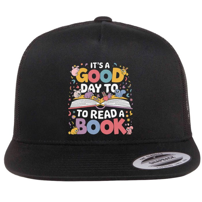 Its A Good Day To Read Book Across America Flat Bill Trucker Hat