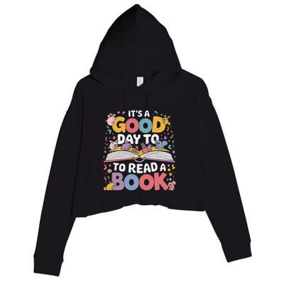 Its A Good Day To Read Book Across America Crop Fleece Hoodie