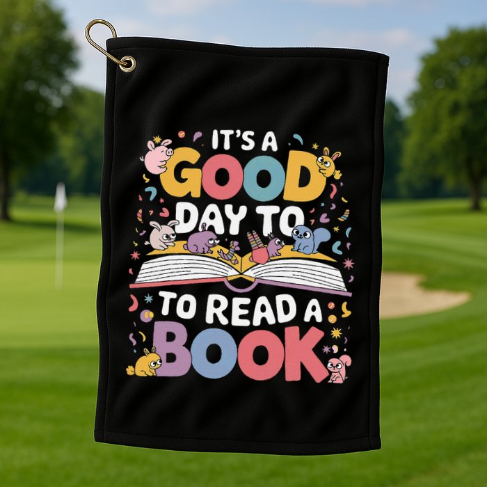 Its A Good Day To Read Book Across America Golf Towel