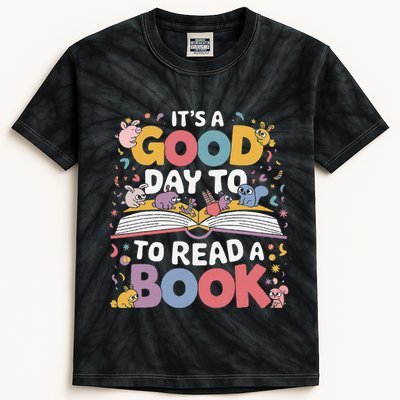 Its A Good Day To Read Book Across America Kids Tie-Dye T-Shirt