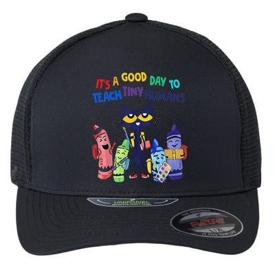 Its A Good Day To Teach Tiny Humans Cat Teacher Lover Flexfit Unipanel Trucker Cap