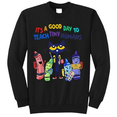 Its A Good Day To Teach Tiny Humans Cat Teacher Lover Sweatshirt