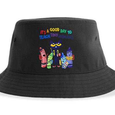 Its A Good Day To Teach Tiny Humans Cat Teacher Lover Sustainable Bucket Hat