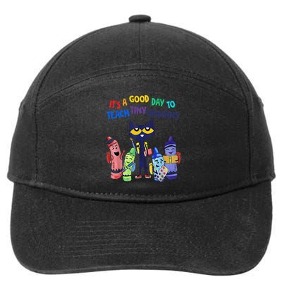 Its A Good Day To Teach Tiny Humans Cat Teacher Lover 7-Panel Snapback Hat