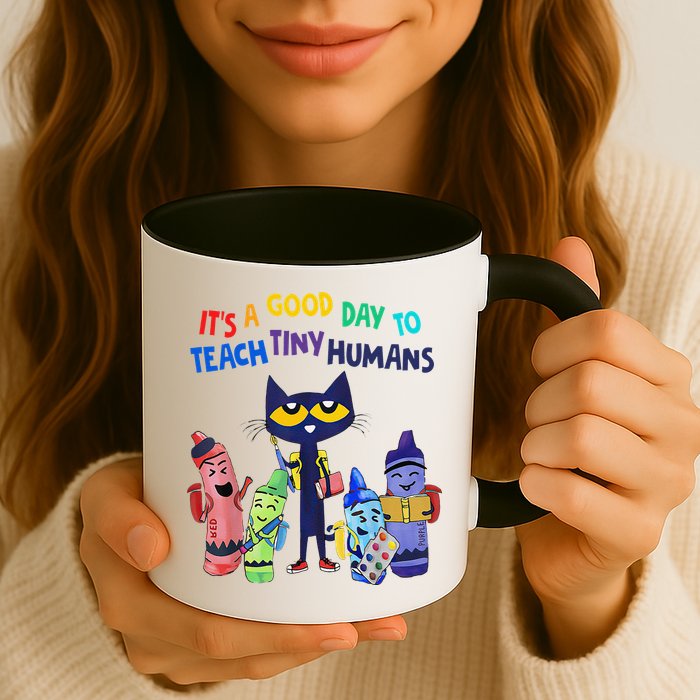 Its A Good Day To Teach Tiny Humans Cat Teacher Lover Mug
