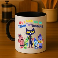 Its A Good Day To Teach Tiny Humans Cat Teacher Lover Mug