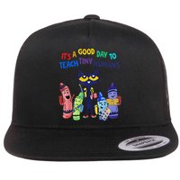 Its A Good Day To Teach Tiny Humans Cat Teacher Lover Flat Bill Trucker Hat