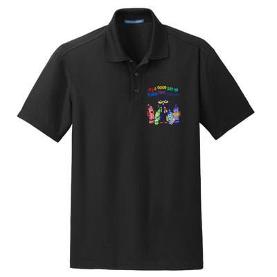 Its A Good Day To Teach Tiny Humans Cat Teacher Lover Dry Zone Grid Polo