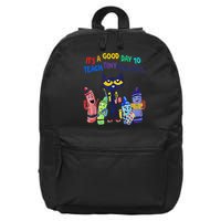 Its A Good Day To Teach Tiny Humans Cat Teacher Lover 16 in Basic Backpack