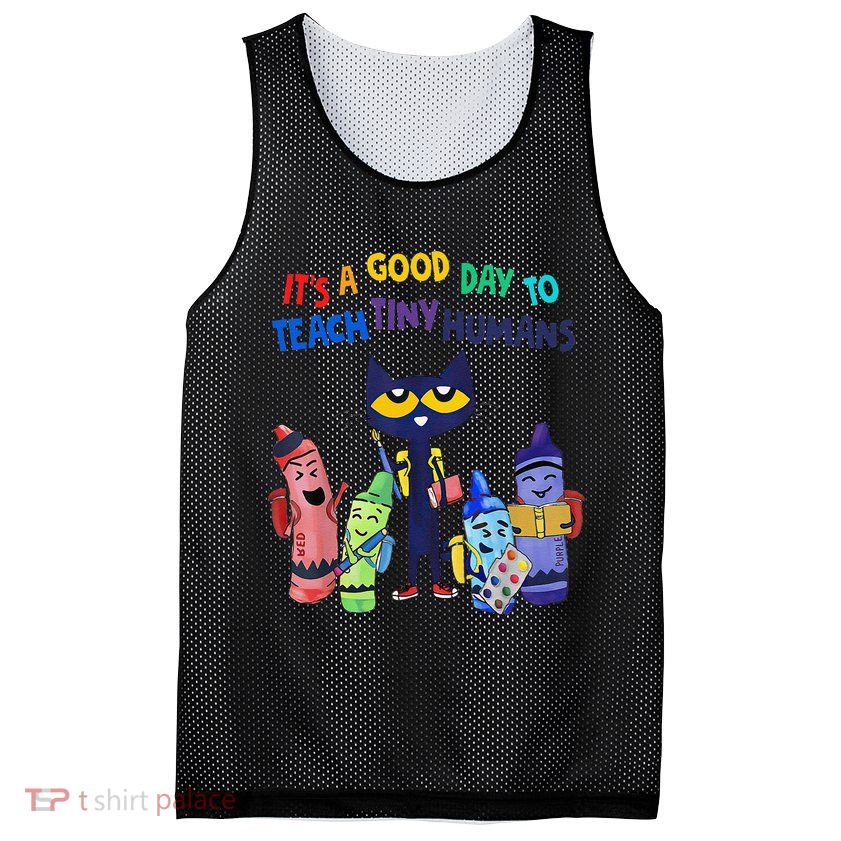 Its A Good Day To Teach Tiny Humans Cat Teacher Lover Mesh Reversible Basketball Jersey Tank