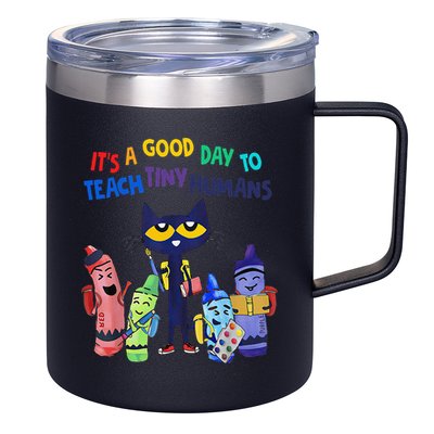 Its A Good Day To Teach Tiny Humans Cat Teacher Lover 12oz Stainless Steel Coffee Mug