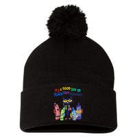 Its A Good Day To Teach Tiny Humans Cat Teacher Lover Pom Pom 12in Knit Beanie