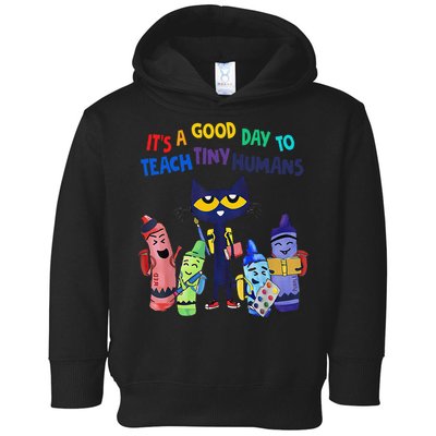 Its A Good Day To Teach Tiny Humans Cat Teacher Lover Toddler Hoodie