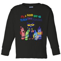 Its A Good Day To Teach Tiny Humans Cat Teacher Lover Toddler Long Sleeve Shirt