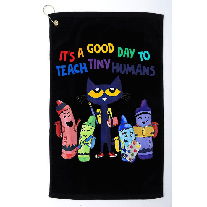 Its A Good Day To Teach Tiny Humans Cat Teacher Lover Golf Towel